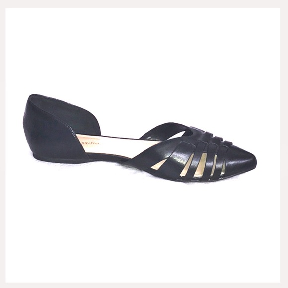 City classified black pointy toe ballet flats - Picture 1 of 6